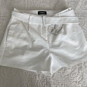 White Express shorts